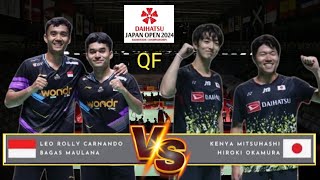 QUARTER FINAL  Leo CARNANDOB MAULANA INA vs K MITSUHASHIH OKAMURA JPNMD  Japan Open 2024 [upl. by Melantha]