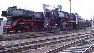 Wie zu Reichsbahnzeiten  Hochbetrieb im DampflokBw Salzwedel  April 1994 [upl. by Barnabe]