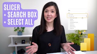 Power BI Slicer with Search Box Drop Down List amp Select All Options to Filter your PBI Report NEW [upl. by Nicholson677]
