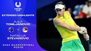 Ajla Tomljanovic v Natalija Stevanovic Extended Highlights  United Cup 2024 Quarterfinal [upl. by Adaminah]