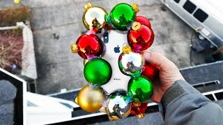 Can Christmas Ornaments Protect iPhone X from Extreme Drop Test [upl. by Rolandson]