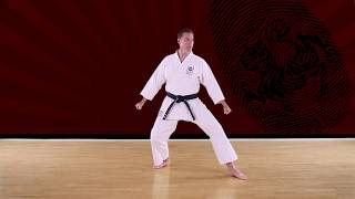 Kokutsu dachi  Online education  Shotokan KarateDo JKA [upl. by Lledra]