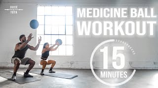 15 Minute Medicine Ball HIIT Workout For All Fitness Levels [upl. by Lala]