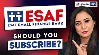 ESAF Small Finance Bank IPO  APPLY or NOT  ESAF Small Finance Bank IPO Review amp IPO Details [upl. by Pain976]