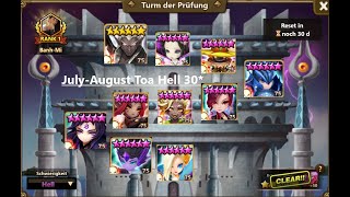 Toa Hell 30 JulyAugust 2024  Summoners War OUT OF DATE [upl. by Lonnie530]