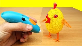 3D РУЧКА Рисую Яйцо и Цыпленка 3Doodler  alex boyko [upl. by Buerger]