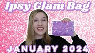 Ipsy Glam Bag  Unboxing amp TryOn  January 2024 [upl. by Aletha]