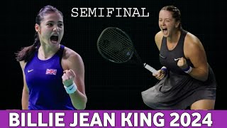 Emma Raducanu vs Viktoria Hruncakova Highlights Bjk Semifinal Tennis  Billie Jean King Cup 2024 [upl. by Scotney]