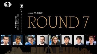 FIDE Candidates 2022  Round 7 [upl. by Anrev]