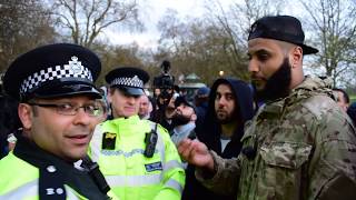 You cant pray Muhammad Hijab amp Police  Speakers Corner  Hyde Park [upl. by Anthony522]