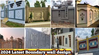 Modern Letest Boundary Wall Design 2024  Top Beautiful Outer Boundary Wall Design [upl. by Elatan]