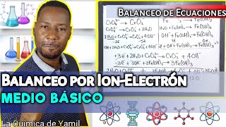 Balanceo de ecuaciones por IonElectrón medio básico [upl. by Lillie577]