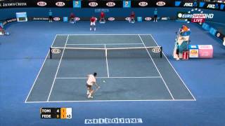 Australian Open 2012 R4  Federer vs Tomic HD 1080p highlights [upl. by Nyrhtak380]