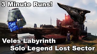 Destiny 2  Veles Labyrinth  Legend Lost Sector Farm  Fast and Easy [upl. by Nailuj]