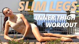 INNER THIGH routine  Sunny lazy workout  Juli Kruchkova [upl. by Anneirb]