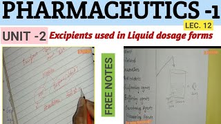 Liquid dosage forms ।। Excipients used in formulation of liquid dosage forms।। Pharmaceutics। Easy [upl. by Mendive45]