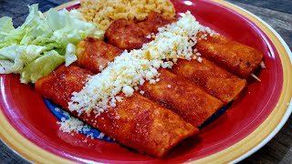 Enchiladas rojas estilo Zacatecas  Enchiladas fritas [upl. by Alyag]