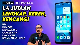 HP MURAH 14 Jutaan Spek Kencang NFC Layar 90Hz Desain Keren REVIEW ITEL P55 NFC [upl. by Lunt]