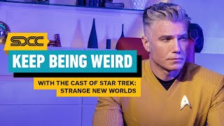 Star Trek Strange New Worlds Cast Promises To Keep Being Weird  Comic Con 2024 [upl. by Yntrok]