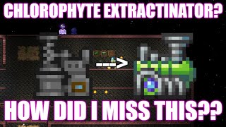 The Chlorophyte Extractinator Terraria 144 Extractinator Upgrade Hardmode Ore Compatible [upl. by Ydde]