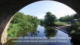 Dundas Aqueduct near Bath by drone [upl. by Ahsiekim]