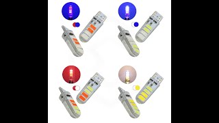 Focos de Pellizco T10 8 Leds Estrobo En Codigo SKU FPL0046 [upl. by Nodyroc]