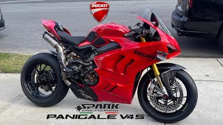 Ducati Panigale V4S Spark Racing Full Titanium Exhaust  LOUD MOTO GP SOUND 🔥Revs  the end [upl. by Oiznun762]