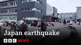 Japan issues tsunami warning after strong earthquake  BBC News [upl. by Filippo]