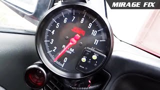 Mirage Fix 6  JDM 5quot Black Tachometer RPM Gauge [upl. by Sdlonyer106]