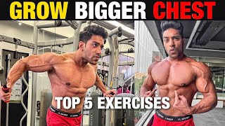 5 Best Chest Workout  How To Grow Bigger Chest At Gym [upl. by Hazlip]