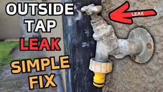 How to stop outside tap leaking Outside tap leak quick fix Repair leaky garden tap [upl. by Nale]