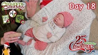 Reborn Countdown to Christmas Changing Baby Holden  Day 18  Kelli Maple [upl. by Nothgiel]