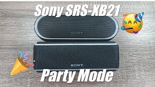 Sony SRS XB21 Bluetooth Speaker  How to connect multiple speakers Wireless Party Chain [upl. by Eniroc]