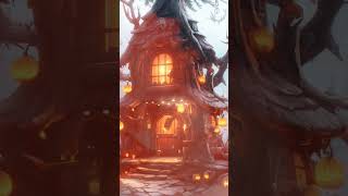 Halloween 👻 ASMR Ambient  Crackling Fire Zombie Footsteps Crickets Wind 🎃 Night in Hell Village [upl. by Lugo237]