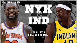 New York Knicks vs Indiana Pacers Full Game Highlights  Feb 1  2024 NBA Season [upl. by Jacklin868]