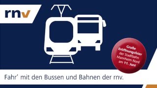 Fahr mit den Bussen und Bahnen der rnv [upl. by Veradia789]