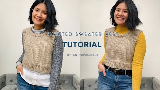 How to Knit a Sweater Vest  Free Knitting Pattern [upl. by Akoyin903]