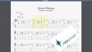 Green Onions Rockschool Grade 1 Guitar Play Along [upl. by Attiuqahs942]