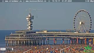 Live Webcam Scheveningen  Warmste 31 Juli Ooit Gemeten 2020 [upl. by Neirbo]