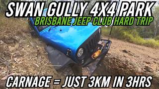 Hard Wheeling Day at SWAN GULLY 4x4 Park  Brisbane Jeep Club Trip [upl. by Akeylah]