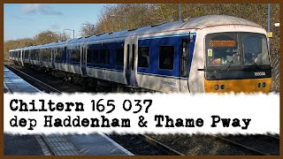 Chiltern 165 037 departing Haddenham amp Thame Parkway [upl. by Galatea]