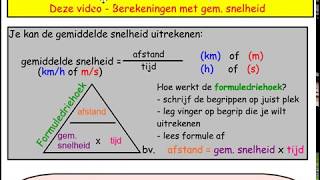 Bewegen  Berekenen gemiddelde snelheid afstand en tijd [upl. by Zorah]