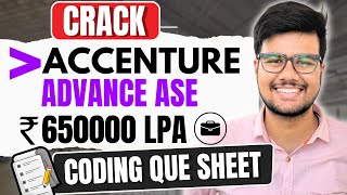 Accenture Advance ASE  Most Asked Coding Questions Cheatsheet [upl. by Burty]