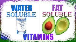 Water Soluble and Fat Soluble Vitamins [upl. by Ynoble]