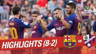 Resumen de FC Barcelona vs SD Huesca 82 [upl. by Siberson]