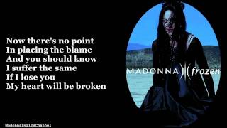 Madonna  Frozen Lyrics On Screen [upl. by Amice]