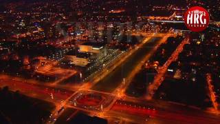 ZAGREB BY NIGHT  Aerial TV footage [upl. by Linis999]