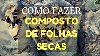 Como fazer compostagem somente com folhas secas [upl. by Cloutman937]