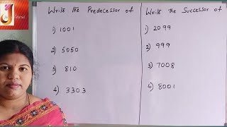 What is a Predecessor and Successor  How to Write Predecessor and Successor Values  Maths [upl. by Marchese410]