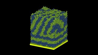 Custom LAMMPS Script Block Copolymer thin film ordering [upl. by Kcireddor]